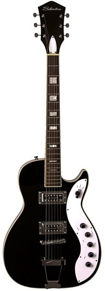 Silvertone Classic 1423 Jupiter Electric Guitar, Blackgold Metallic