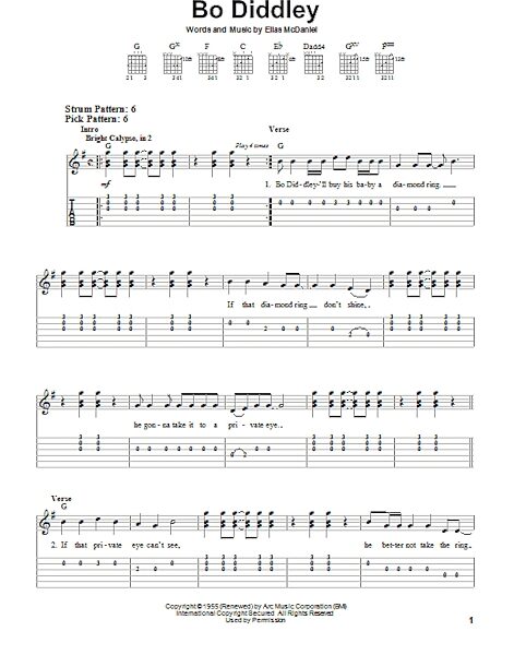 Bo Diddley - Easy Guitar with TAB, New, Main