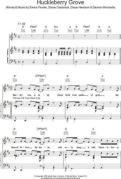 Huckleberry Grove - Piano/Vocal/Guitar, New, Main