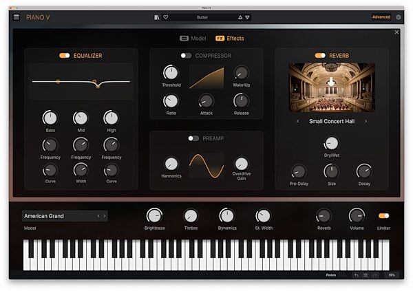 Arturia Piano V Software Instrument, Digital Download, Action Position Back