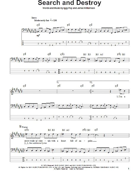 Search And Destroy - Bass Tab, New, Main