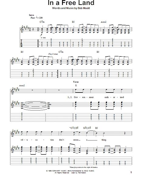 In A Free Land - Guitar Tab Play-Along, New, Main