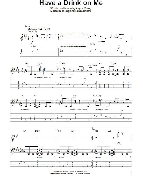 Have A Drink On Me - Guitar Tab Play-Along, New, Main