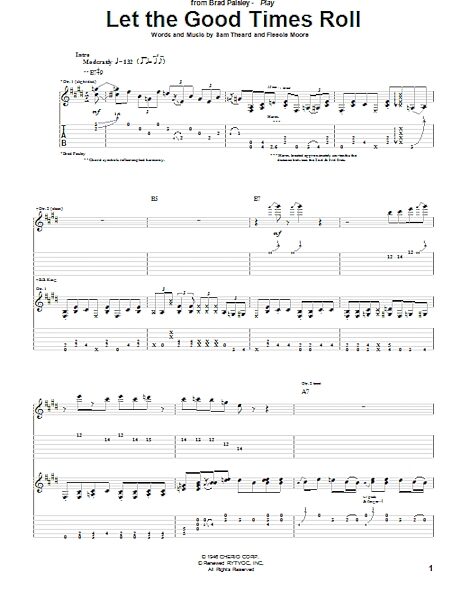 Let The Good Times Roll - Guitar TAB, New, Main