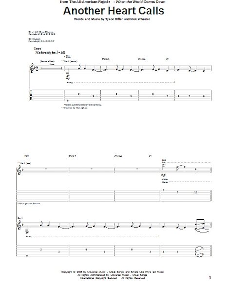 Another Heart Calls - Guitar TAB, New, Main