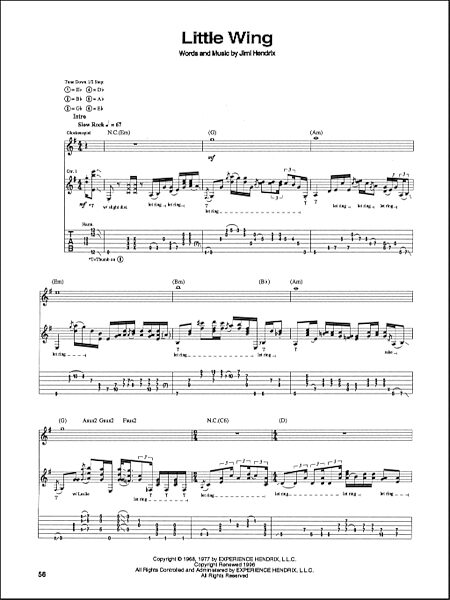 Little Wing - Guitar TAB, New, Main