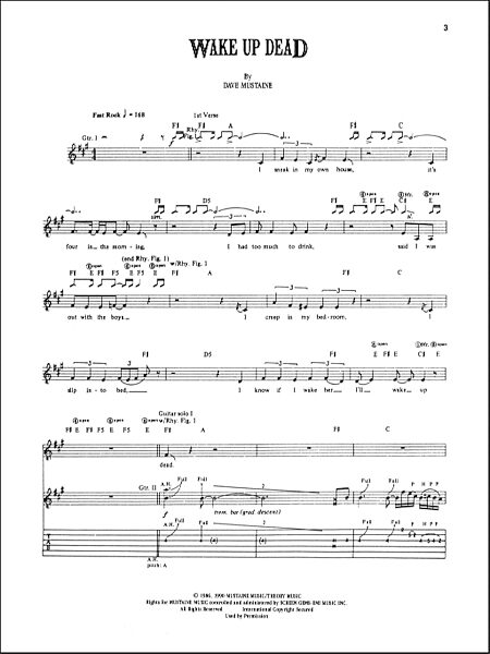 Wake Up Dead - Guitar TAB, New, Main