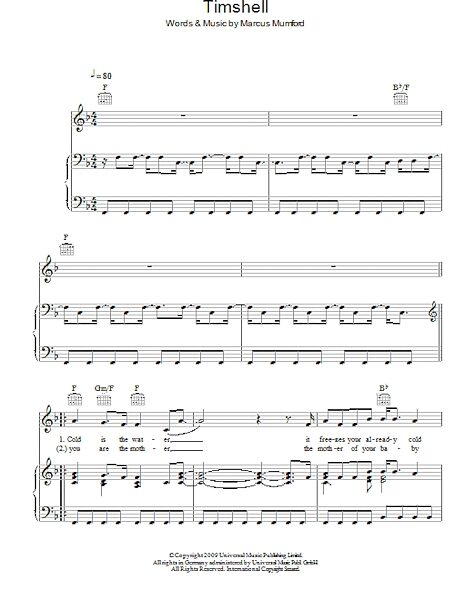 Timshel - Piano/Vocal/Guitar, New, Main
