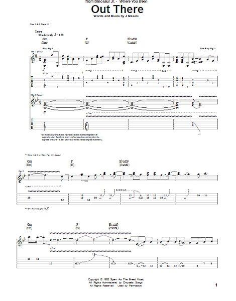 Out There - Guitar TAB, New, Main
