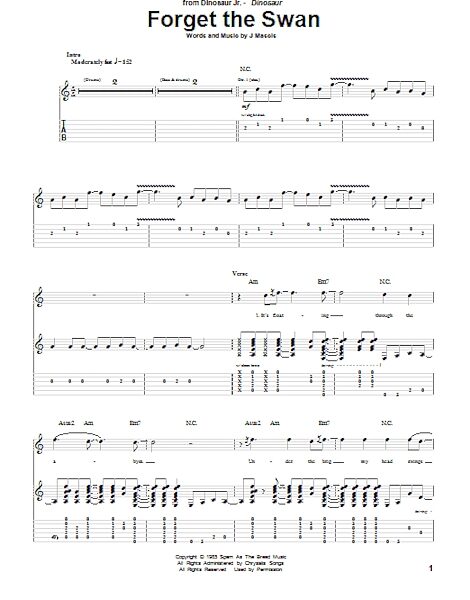 Forget The Swan - Guitar TAB, New, Main
