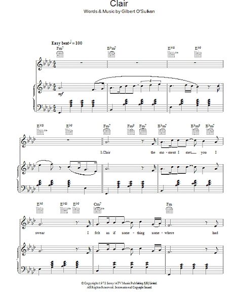Clair - Piano/Vocal/Guitar, New, Main