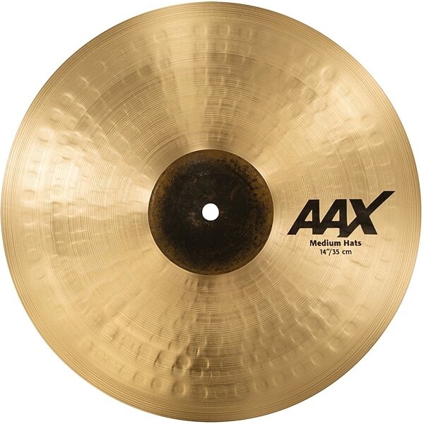Sabian AAX Medium Hi-Hat Cymbals, Traditional, 14 inch, Angled Front