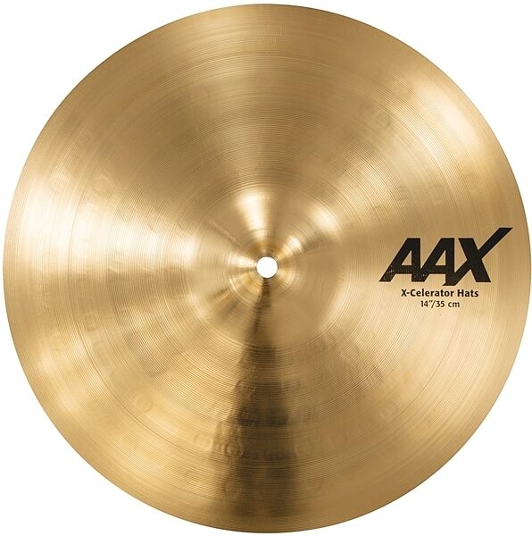 Sabian AAX Xcelerator Hi-Hat Cymbals (Pair), Brilliant Finish, 14 inch, Angled Front