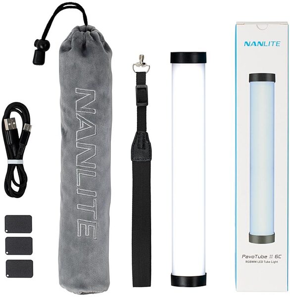 NanLite PavoTube II 6C RGBWW LED Tube Video Light, Action Position Back