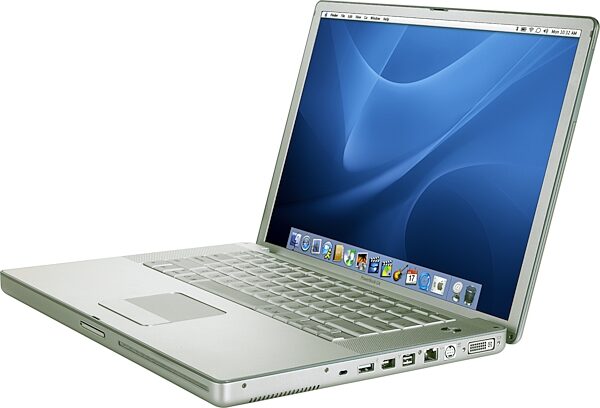 Apple G4 Powerbook Notebook Computer with SuperDrive (1.5GHz, 17 in.), Angle View