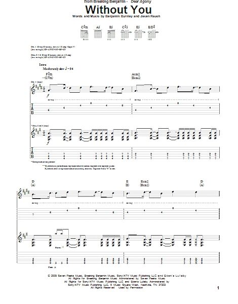 Without You - Guitar TAB, New, Main