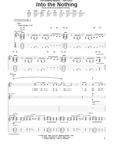 Into The Nothing - Guitar TAB, New, Main