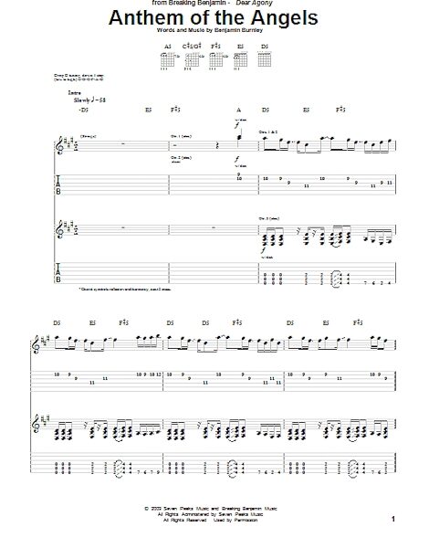 Anthem Of The Angels - Guitar TAB, New, Main
