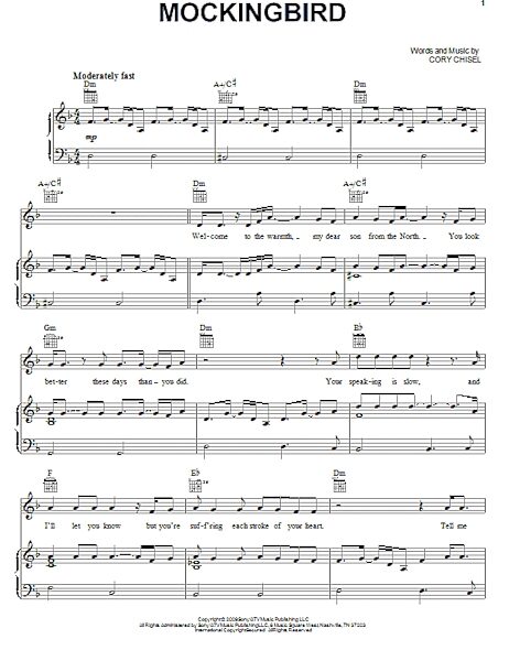 Mockingbird - Piano/Vocal/Guitar, New, Main
