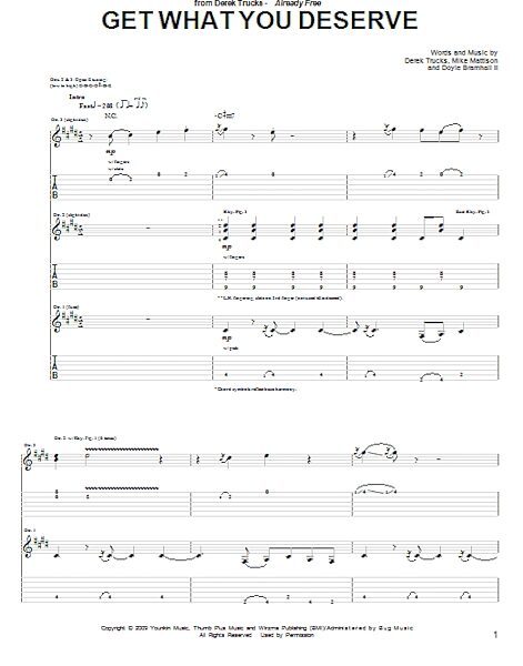 Get What You Deserve - Guitar TAB, New, Main