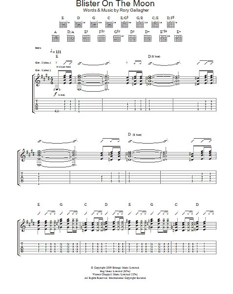 Blister On The Moon - Guitar TAB, New, Main