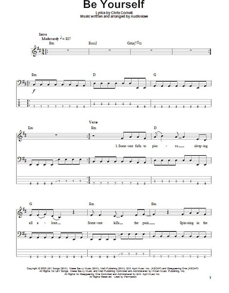 Be Yourself - Bass Tab, New, Main