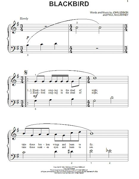 Blackbird - Big Note Piano, New, Main