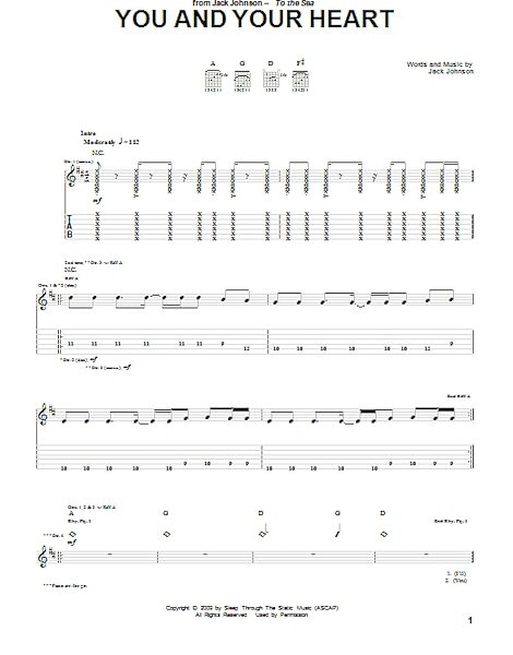 You And Your Heart - Guitar TAB, New, Main