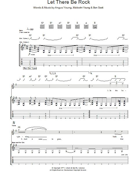Let There Be Rock - Guitar TAB, New, Main