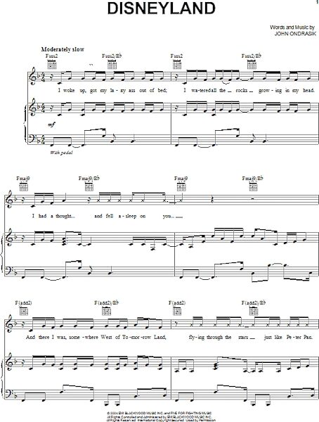 Disneyland - Piano/Vocal/Guitar, New, Main