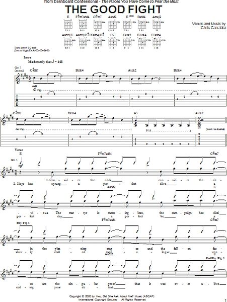 The Good Fight - Guitar TAB, New, Main