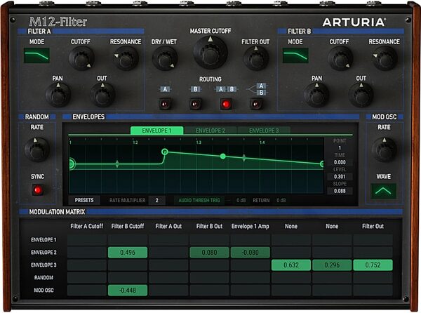 Arturia Filter M12 Effect Software, Digital Download, Action Position Back