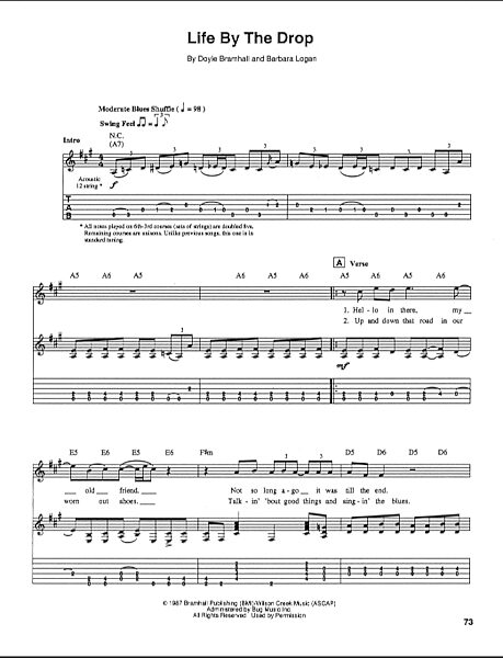 Life By The Drop - Guitar TAB, New, Main