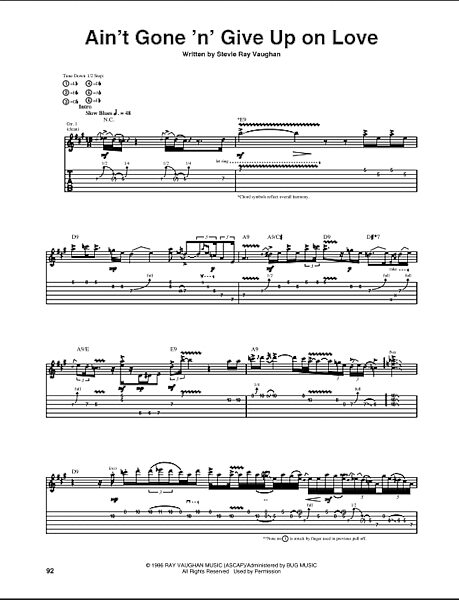 Ain't Gone 'n' Give Up On Love - Guitar TAB, New, Main