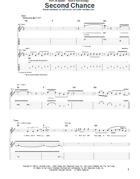 Second Chance - Guitar TAB, New, Main