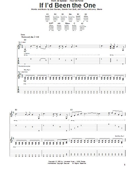 If I'd Been The One - Guitar TAB, New, Main