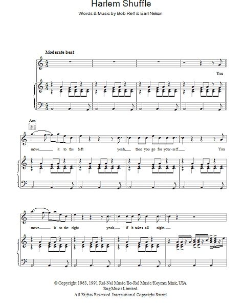 Harlem Shuffle - Piano/Vocal/Guitar, New, Main
