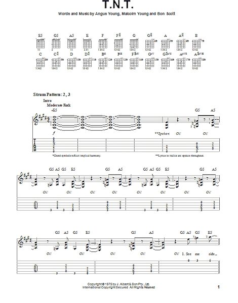 T.N.T. - Easy Guitar with TAB, New, Main