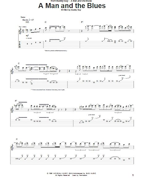 A Man And The Blues - Guitar TAB, New, Main