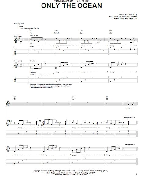 Only The Ocean - Guitar TAB, New, Main