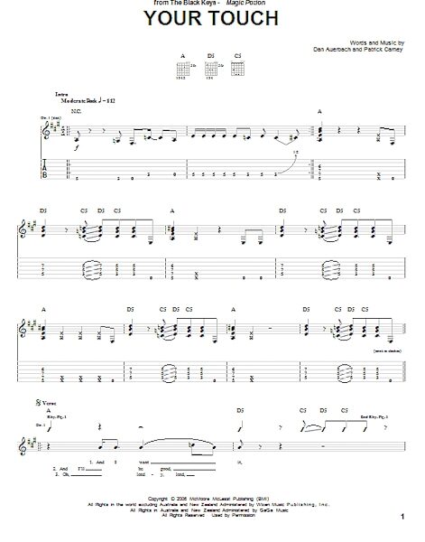 Your Touch - Guitar TAB, New, Main
