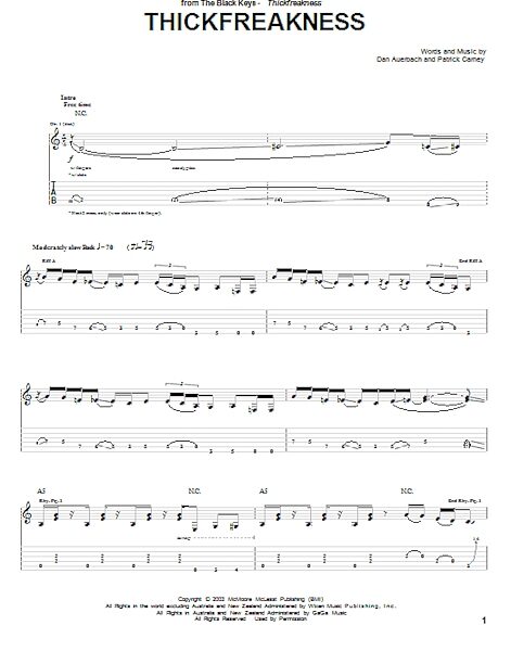 Thickfreakness - Guitar TAB, New, Main