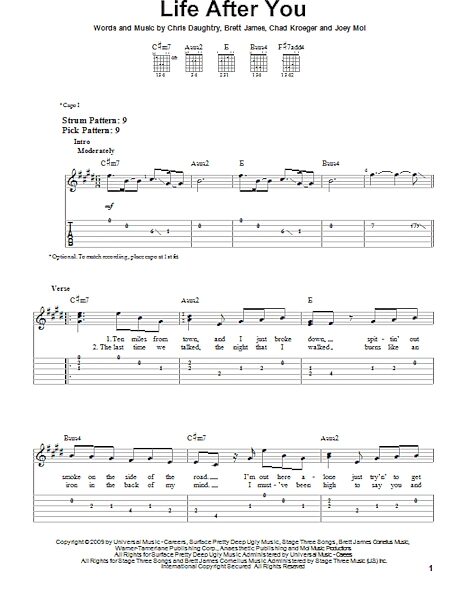 Life After You - Easy Guitar with TAB, New, Main