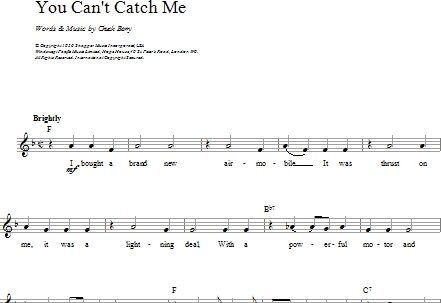 You Can't Catch Me - Fake Book, New, Main