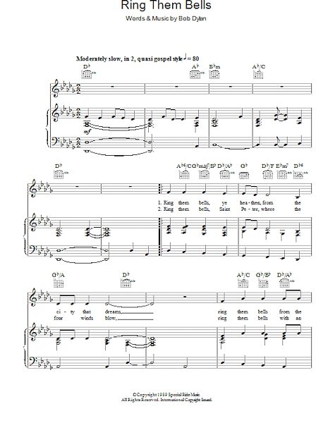 Ring Them Bells - Piano/Vocal/Guitar, Main