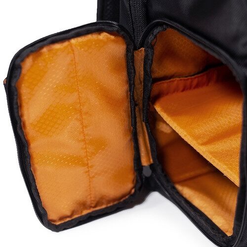 Gruv Gear Club Bag Tech Backpack, Black/Orange, VB02-BLK, Detail