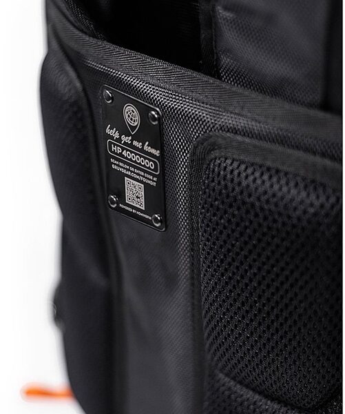 Gruv Gear Club Bag Tech Backpack, Black/Orange, VB02-BLK, Detail