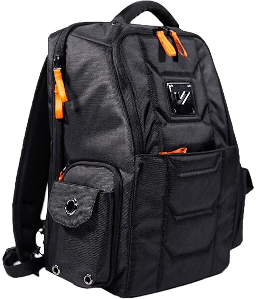 Gruv Gear Club Bag Tech Backpack, Black/Orange, VB02-BLK, Angle