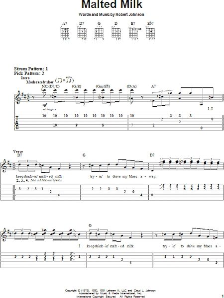 Malted Milk - Easy Guitar with TAB, New, Main