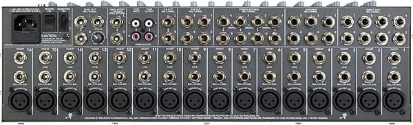 Mackie 1604-VLZ3 16-Channel Mixer, Rear
